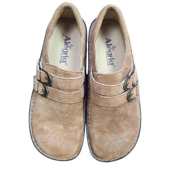 Alegria All-684X Slip On Metallic Leather Comfort Clogs Slip Resist Size 38 - Picture 3 of 9